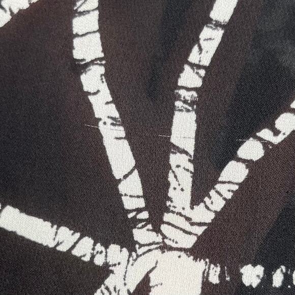 A.L.C. Black White Geometric Silk Sleeveless Scoop Neck Tank Top Blouse Med/Lge - Picture 14 of 14